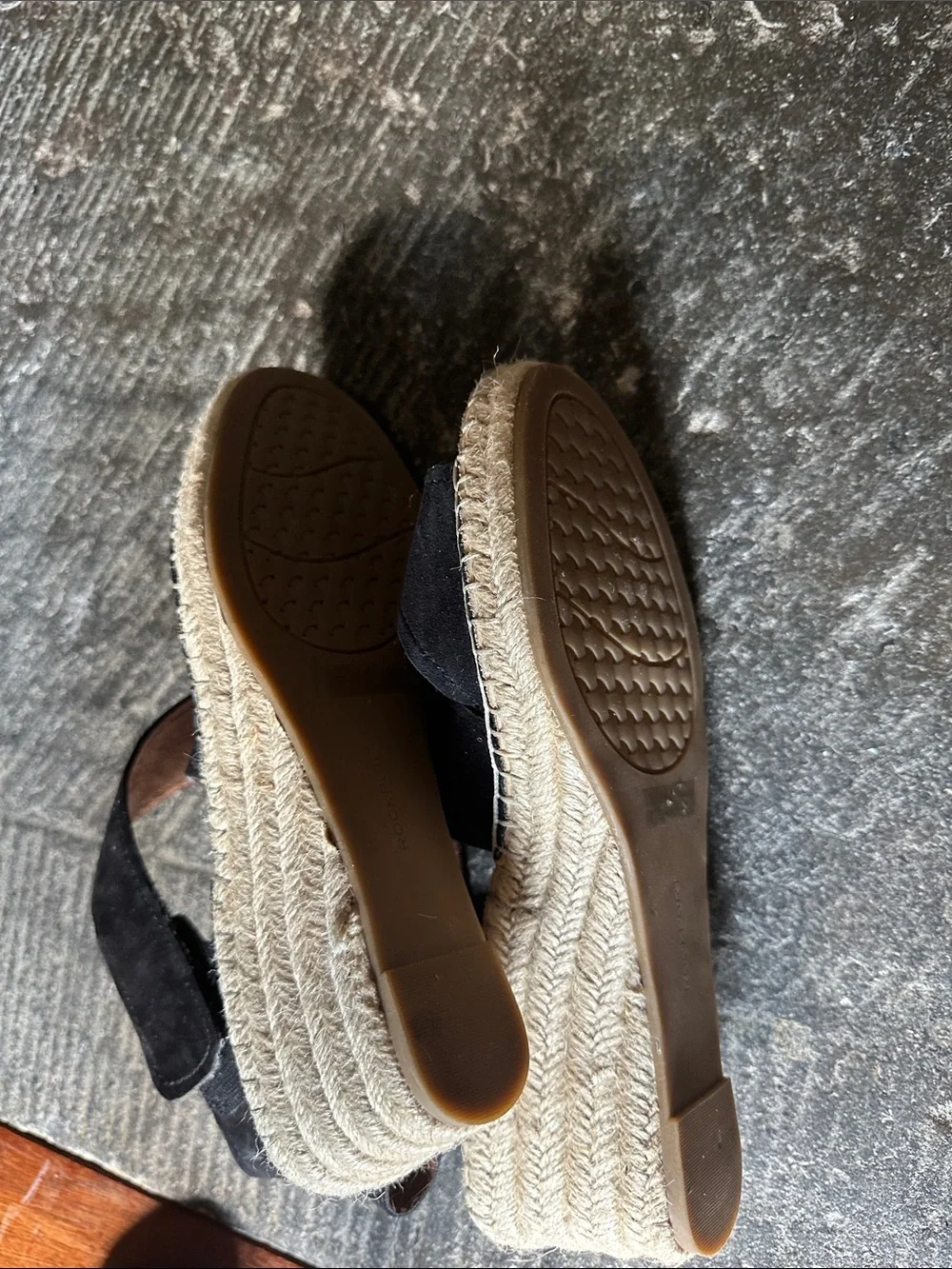 Rockport Black Strappy Espadrille Sandals - Picture 3 of 4